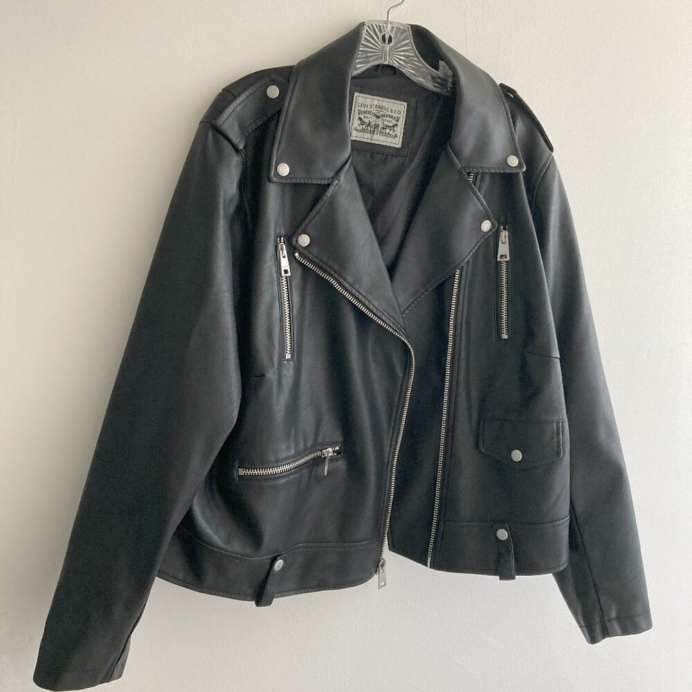 Levi Strauss & Co. Black Pleather Jacket